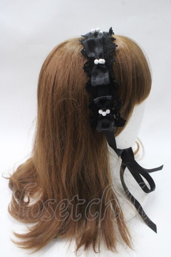 画像3: BABY,THE STARS SHINE BRIGHT / Fairy flowersヘッドドレス  黒×黒 Y-25-05-16-055-BA-AC-SZ-ZY (3)