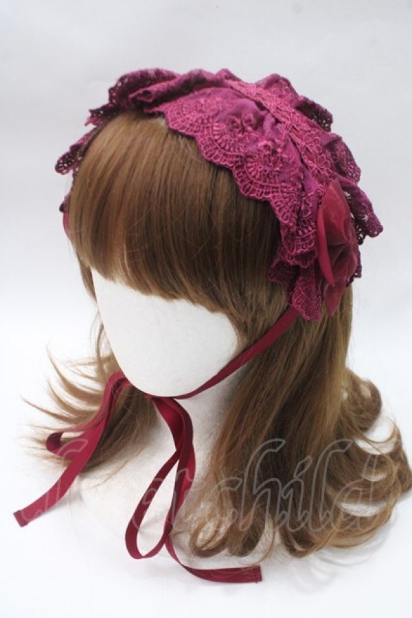 画像1: ATELIER PIERROT / Gothic Lattices Headdress  ワイン Y-25-05-16-057-EL-AC-SZ-ZY (1)