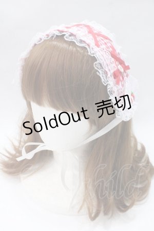 画像: fancy doll / いちごギンガムチェックヘッドドレス  アカ Y-25-05-16-059-PU-AC-SZ-ZY