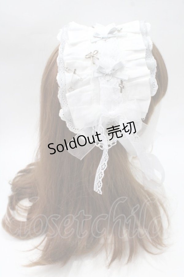 画像3: fancy doll / フリルチャームヘッドドレス  白 Y-25-05-16-061-PU-AC-SZ-ZY (3)