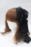 画像1: ATELIER PIERROT / クロスローズカチューシャ  黒 Y-25-05-16-066-EL-AC-SZ-ZY (1)