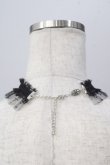 画像2: PUNK / クロスチャームレースチョーカー  黒 Y-25-05-16-008-PU-AC-SZ-ZY (2)