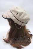 画像2: axes femme / 刺繍キャスケット  ベージュ Y-25-05-16-072-AX-AC-AS-ZY (2)