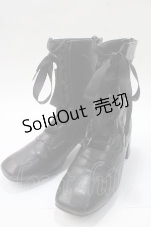 画像: axes femme / レースアップギリーブーツ  黒 Y-25-05-16-088-AX-SK-SZ-ZY