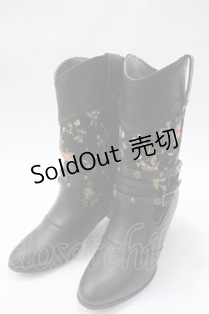 画像: axes femme / ベルト付ミドルウエスタン M 黒 Y-25-05-16-092-AX-SH-SZ-ZY