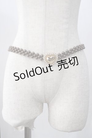 画像: ｍ petit by misako / TT*AMハートパールベルト  中茶 Y-25-05-16-025-LO-ZA-SZ-ZY