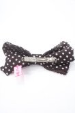 画像2: Angelic Pretty / レディドットシフォンリボンバレッタ  ブラウン Y-25-05-16-031-AP-AC-SZ-ZY (2)