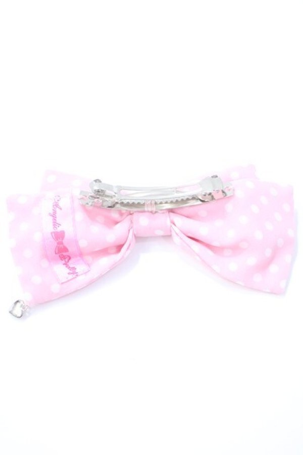 画像2: Angelic Pretty / ドットシフォンDollyバレッタ  ピンク Y-25-05-16-033-AP-AC-SZ-ZY (2)