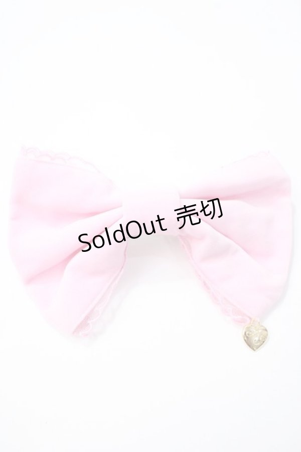 画像1: Angelic Pretty / Party Doll リボンバレッタ  ピンク Y-25-05-16-034-AP-AC-SZ-ZY (1)