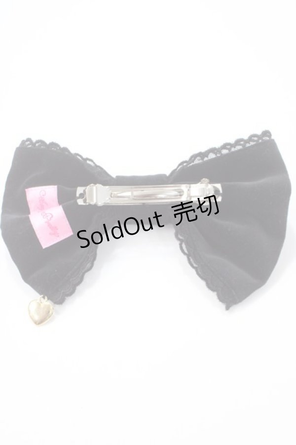 画像2: Angelic Pretty / Party Doll リボンバレッタ  黒 Y-25-05-16-035-AP-AC-SZ-ZY (2)