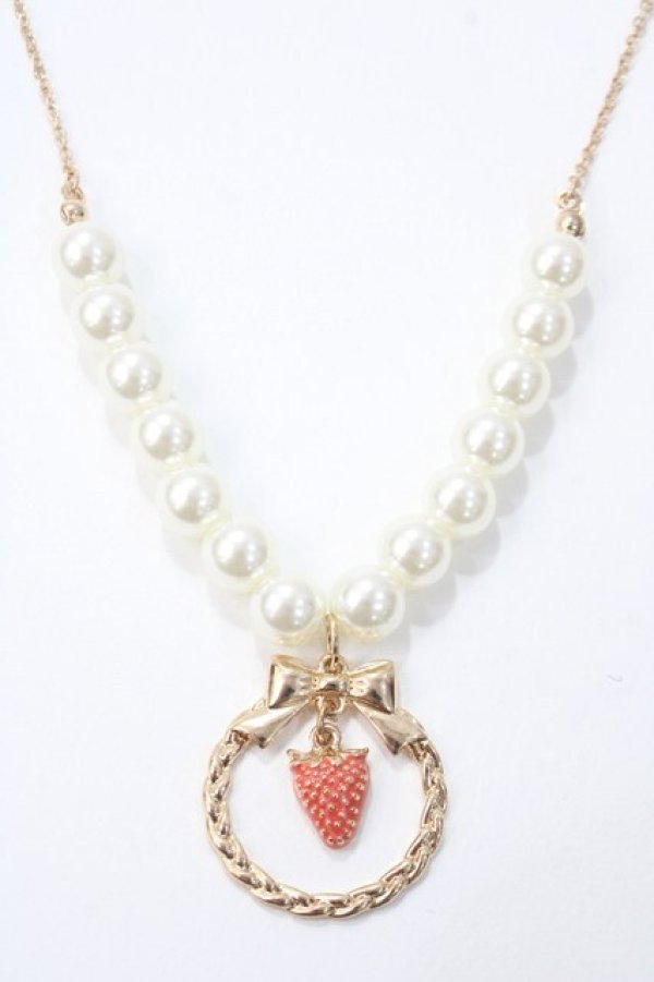 画像1: m petit by misako / AMイチゴサークルネックレス  中金 Y-25-05-16-005-LO-AC-SZ-ZY (1)