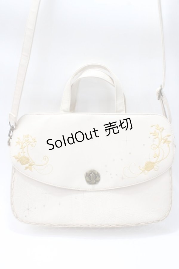 画像1: axes femme / バラ刺繍型押し3WAYバッグ  生成り Y-25-05-16-050-AX-BG-SZ-ZT-K023 (1)