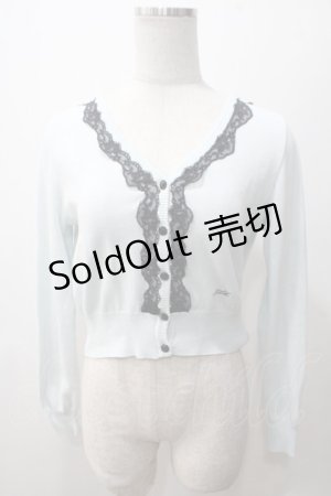 画像: MILK / ランジェリーカーデ  サックス×ブラック Y-25-05-19-045-ML-TO-SZ-ZY