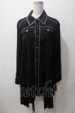 画像1: ALGONQUINS / 襟刺繍ヘイレムシャツワンピース F 黒 Y-25-05-19-055-AL-OP-SZ-ZY (1)