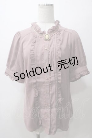 画像: axes femme / カメオ付アンティークブラウス L アワピンク Y-25-05-19-007-AX-BL-SZ-ZY