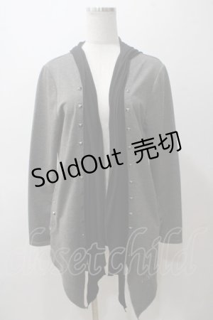 画像: ALGONQUINS / レイヤードカーディガン F グレー Y-25-05-19-064-AL-TO-SZ-ZT0625X