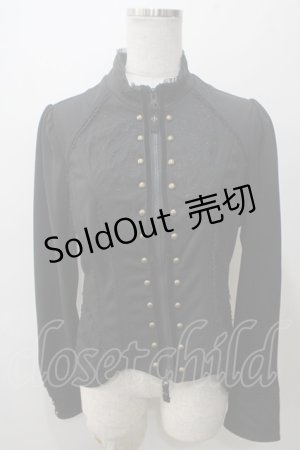 画像: Rozen Kavalier / 刺繍入りZIPブルゾン  黒 Y-25-05-19-067-OO-JA-SZ-ZY