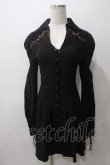 画像1: Ozz oneste / レースアップ刺繍ワンピース  黒 Y-25-05-19-068-OO-OP-SZ-ZY (1)