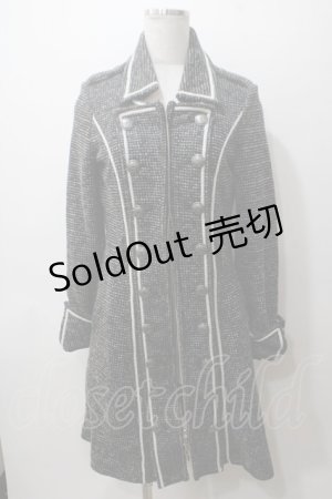 画像: 【SALE】Rozen Kavalier / ナポレオンツイードコート  黒 Y-25-05-19-069-OO-CO-SZ-ZT-C046