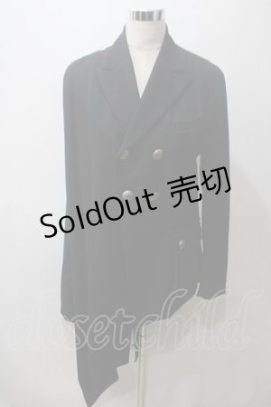 画像: BPN FOR MEN / アシンメトリー ケープジャケット M 黒 Y-25-05-19-081-GO-JA-SZ-ZT108