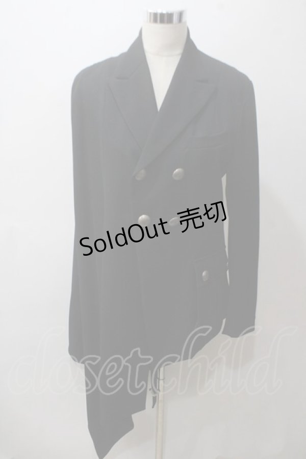 画像1: BPN FOR MEN / アシンメトリー ケープジャケット M 黒 Y-25-05-19-081-GO-JA-SZ-ZT108 (1)