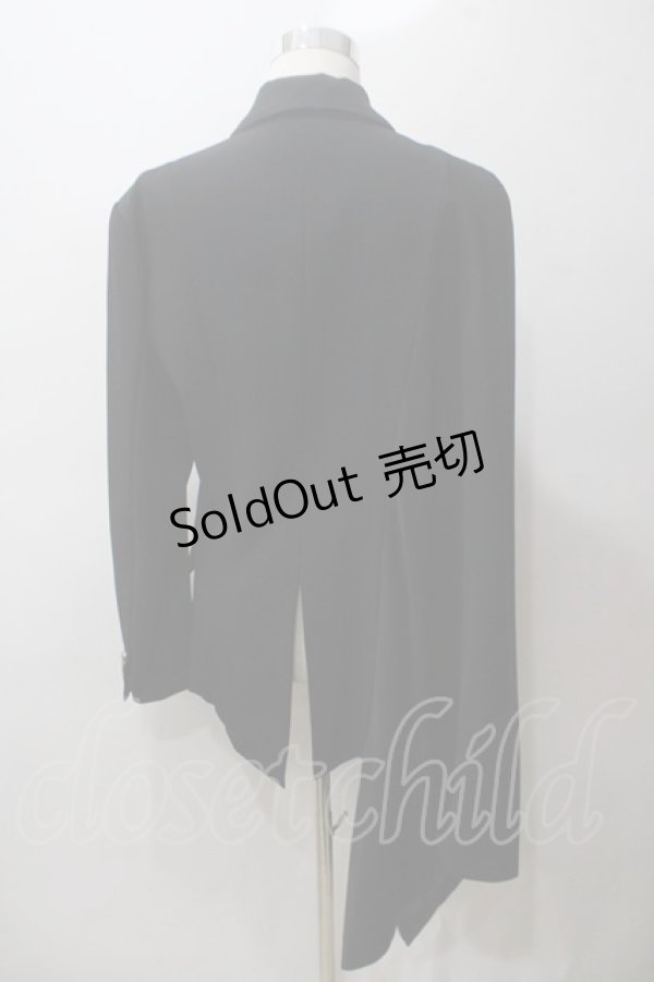 画像2: BPN FOR MEN / アシンメトリー ケープジャケット M 黒 Y-25-05-19-081-GO-JA-SZ-ZT108 (2)