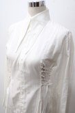 画像3: BPN FOR MEN / シャドーストライプロングシャツ M 白 Y-25-05-19-085-GO-BL-SZ-ZY (3)