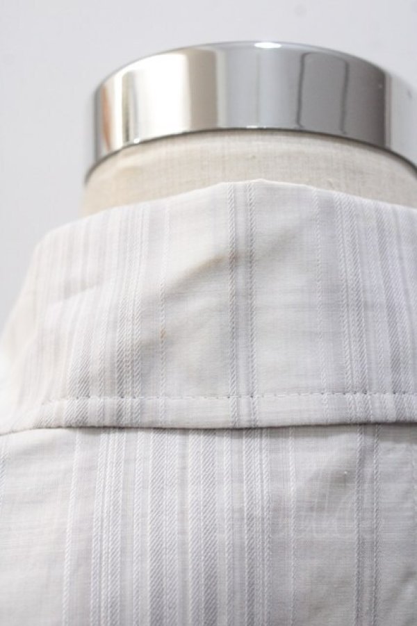 画像5: BPN FOR MEN / ストライプ燕尾ロングシャツ M 白 Y-25-05-19-086-GO-BL-SZ-ZY (5)