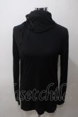 画像1: BPN FOR MEN / 編み上げハイネックカットソー M 黒 Y-25-05-19-088-GO-TO-SZ-ZY (1)