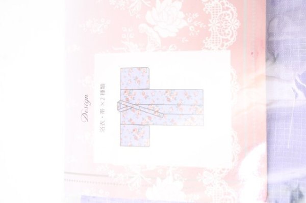 画像2: axes femme / オリジナルフラワー柄浴衣  ラベンダー Y-25-05-19-091-AX-OP-SZ-ZY (2)