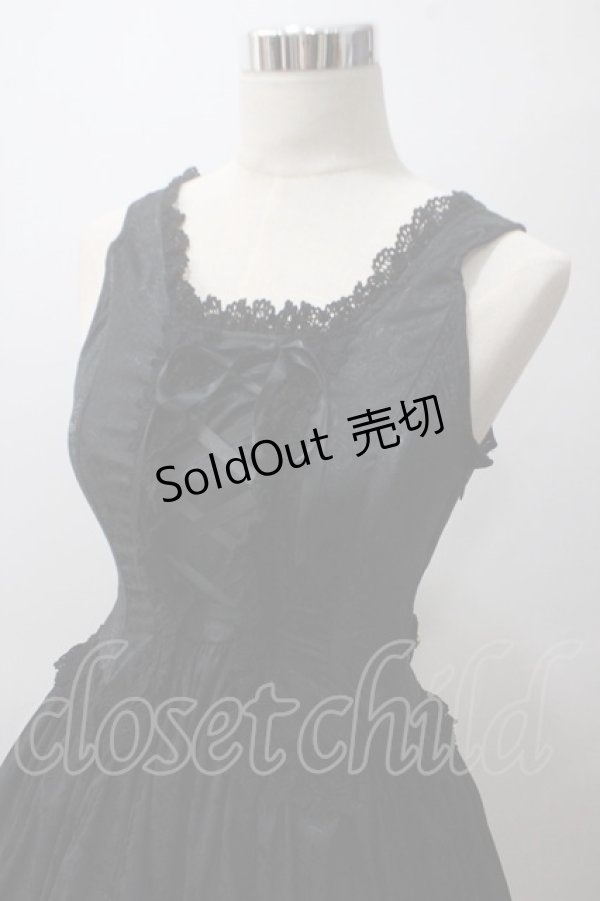 画像3: ALICE and the PIRATES / ローズバックリボンジャンパースカート  黒 Y-25-05-19-094-PA-OP-SZ-ZY (3)