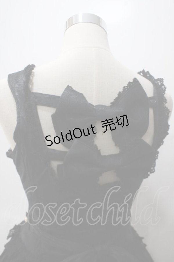 画像5: ALICE and the PIRATES / ローズバックリボンジャンパースカート  黒 Y-25-05-19-094-PA-OP-SZ-ZY (5)