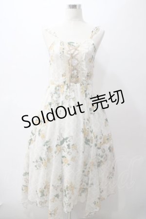 画像: axes femme / 大花柄マキシワンピース M 生成り Y-25-05-19-110-AX-OP-SZ-ZY