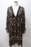 画像1: axes femme / 花柄フィッシュテールガウン M 黒 Y-25-05-19-116-AX-TO-SZ-ZY (1)