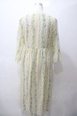 画像2: axes femme / 花柄シースルーロングカーディガン M イエロー Y-25-05-19-117-AX-TO-SZ-ZY (2)