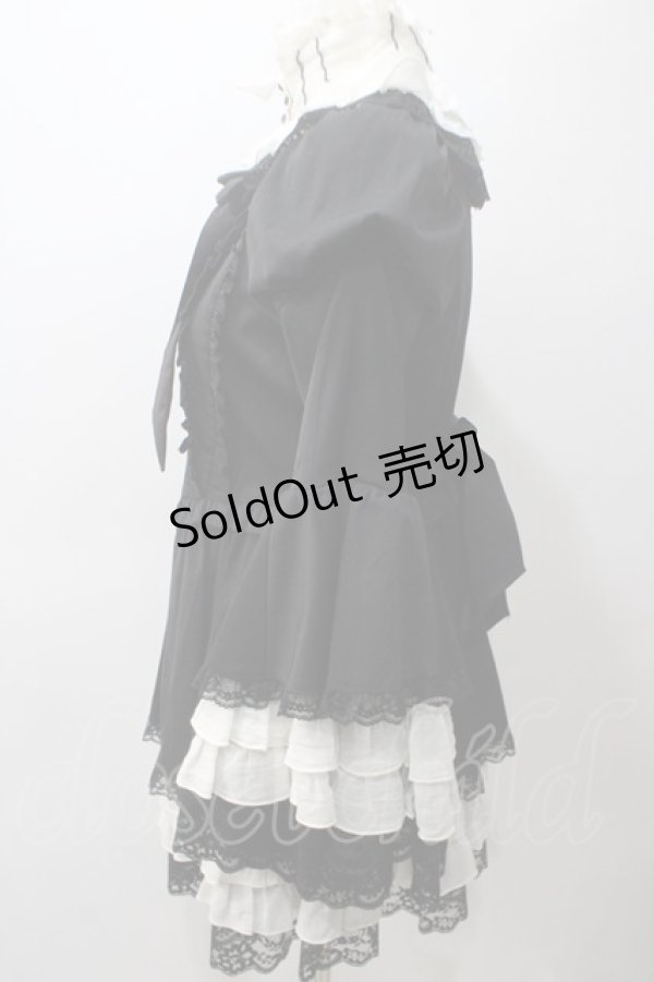 画像4: MARBLE / アーチブレード切り替え立ち衿クラシックワンピース  黒 Y-25-05-19-120-GO-OP-SZ-ZY (4)