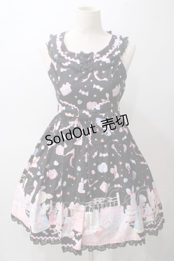 画像1: Angelic Pretty / ドリーミィドールハウスラウンドジャンパースカート  黒 Y-25-05-19-125-AP-OP-SZ-ZY (1)