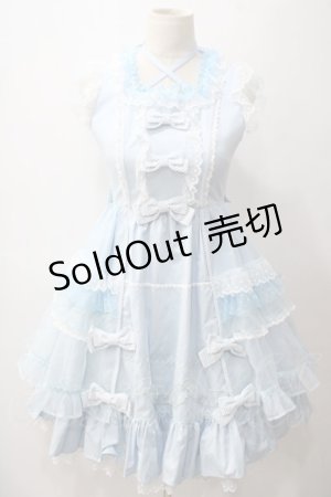 画像: Angelic Pretty / Candyストライプリボンワンピース  サックス. Y-25-05-19-127-AP-OP-SZ-ZY