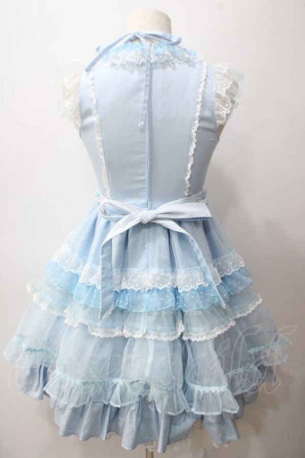 画像2: Angelic Pretty / Candyストライプリボンワンピース  サックス. Y-25-05-19-127-AP-OP-SZ-ZY (2)