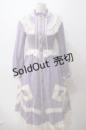 画像: Hoshibako Works / リボンフローラコットンレースロングワンピース  ラベンダー Y-25-05-19-128-LO-OP-SZ-ZY