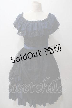 画像: ATELIER PIERROT / Ruined castle dress　ドレス  ブラック×ネイビー Y-25-05-19-132-EL-OP-SZ-ZY