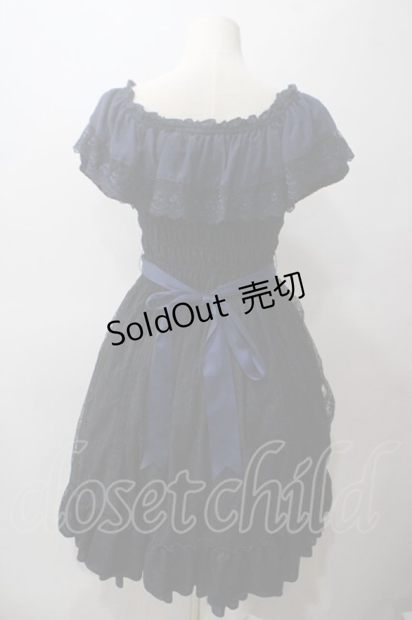 画像2: ATELIER PIERROT / Ruined castle dress　ドレス  ブラック×ネイビー Y-25-05-19-132-EL-OP-SZ-ZY (2)