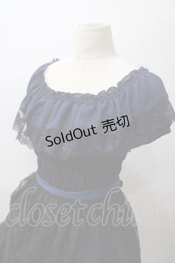 画像3: ATELIER PIERROT / Ruined castle dress　ドレス  ブラック×ネイビー Y-25-05-19-132-EL-OP-SZ-ZY (3)