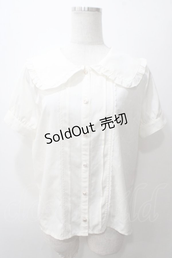 画像1: axes femme POETIQUE / ビッグ襟デザインブラウス M 生成り Y-25-05-19-019-AX-BL-SZ-ZY (1)