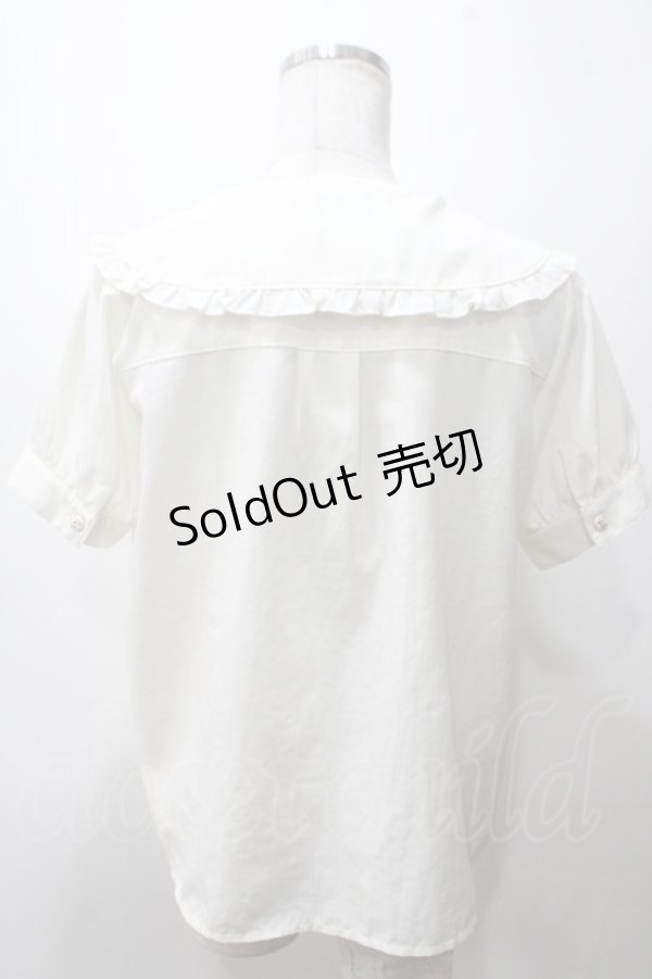 画像2: axes femme POETIQUE / ビッグ襟デザインブラウス M 生成り Y-25-05-19-019-AX-BL-SZ-ZY (2)