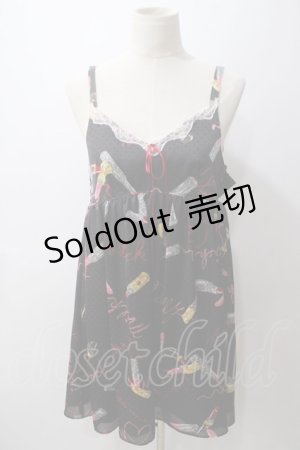 画像: MILK / ラブ・ルージュスリップドレス  ブラックベース Y-25-05-19-142-ML-OP-SZ-ZI