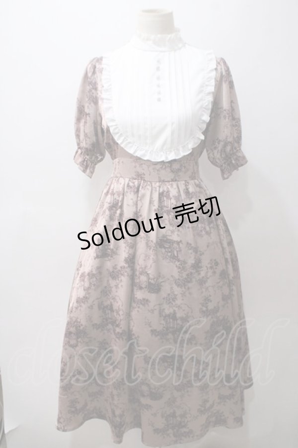 画像1: m petit by misako / トワルドジュイワンピース M 中桃 Y-25-05-19-150-LO-OP-SZ-ZY (1)