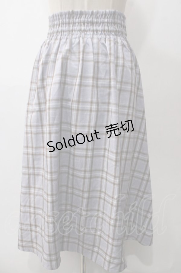 画像2: 【SALE】axes femme / 編上ミディ丈フレアスカート F 紺 Y-25-05-19-170-AX-SK-SZ-ZT167 (2)