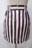 画像2: MILK / Lady Stripe ミニスカート  ピンク×ブラック Y-25-05-19-179-ML-SK-SZ-ZY (2)