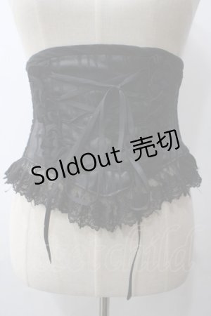 画像: ATELIER PIERROT / ショートコルセット  黒 Y-25-05-19-200-EL-TO-SZ-ZY